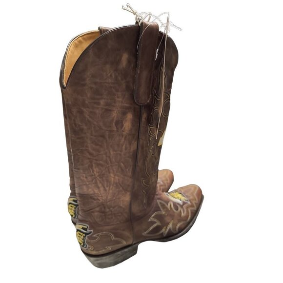 NCAA Appalachian State Mountaineers Embroidered Distressed Men's Gameday Boots‎ - Picture 11 of 15
